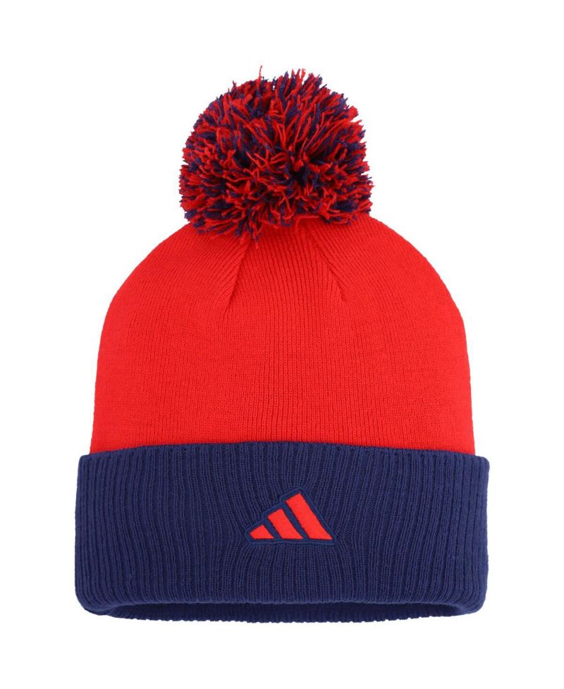 Women's Red Washington Capitals Laurel Cuffed with Pom Knit Hat
