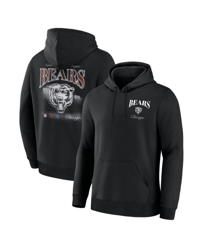 Men's Black Chicago Bears Nightfall Long Sleeve Fleece Hoodie