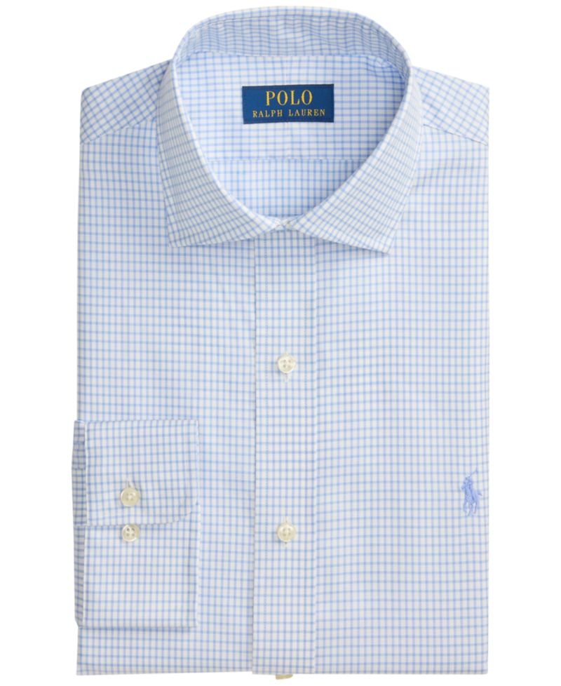 Men's Regent Checked Classic-Fit Spread-Collar Dress Shirt
