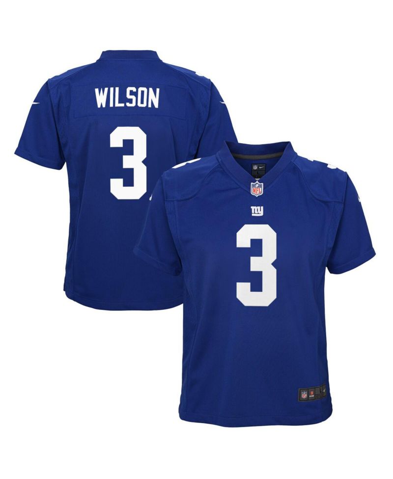 Big Boys and Girls Russell Wilson Royal New York Giants Game Jersey