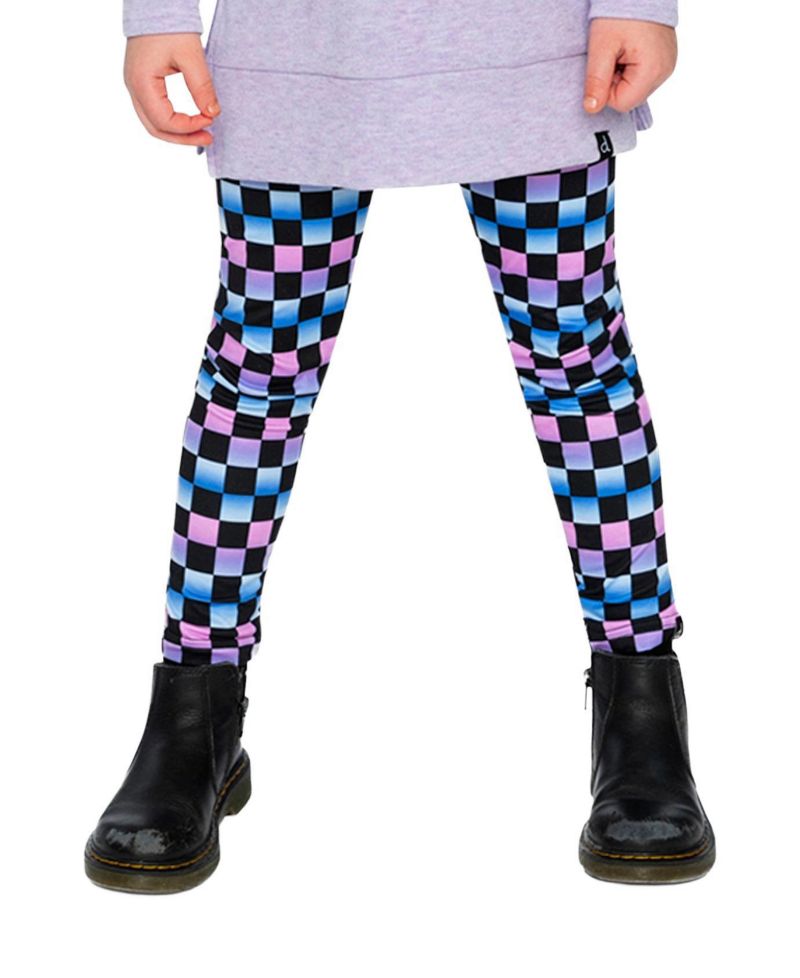 Little and Big Girl (6-12) Leggings Checkered Print