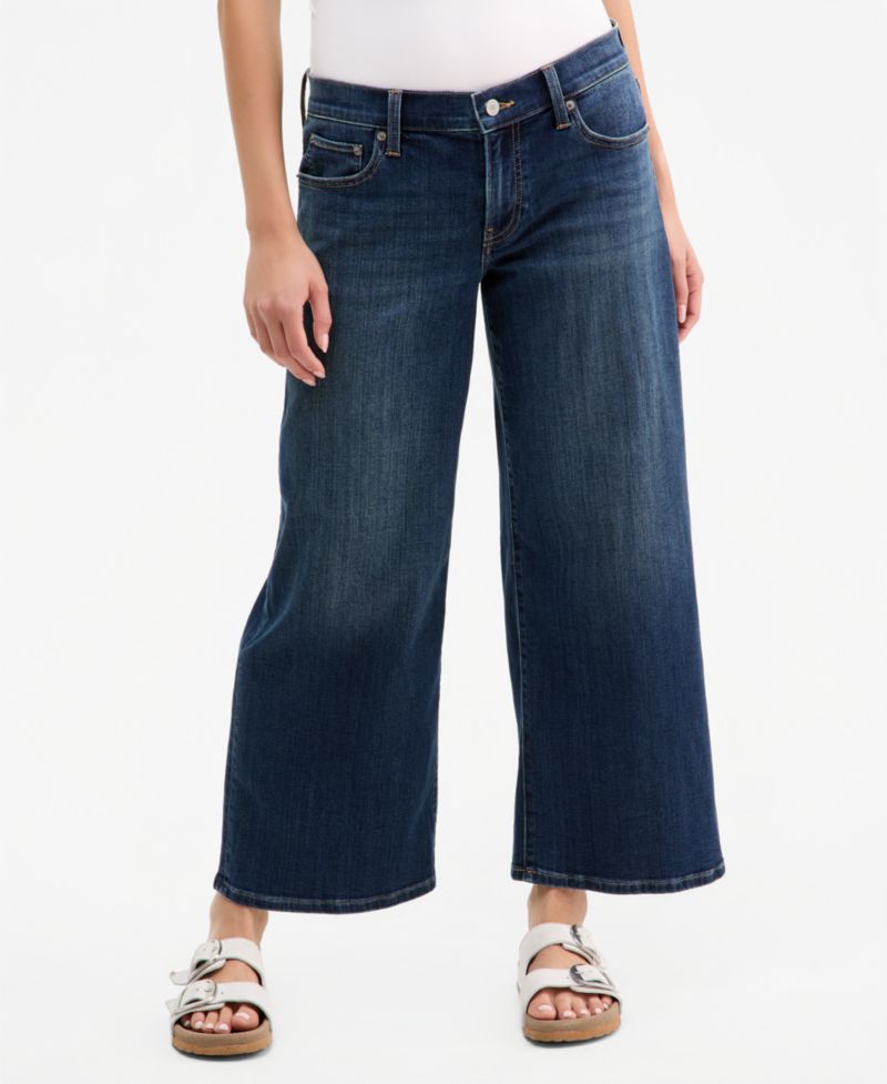 Women's Sweet Mid-Rise Wide-Leg Ankle Jeans