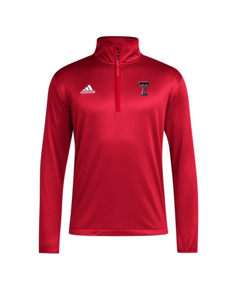 Men's Red Texas Tech Red Raiders 2024 Coaches Sidelines AEROREADY Quarter-Zip Jacket