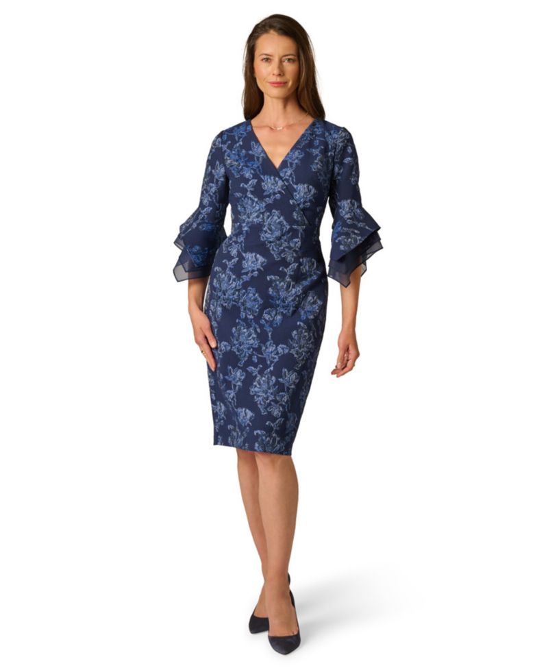 Women's Printed V-Neck Dress