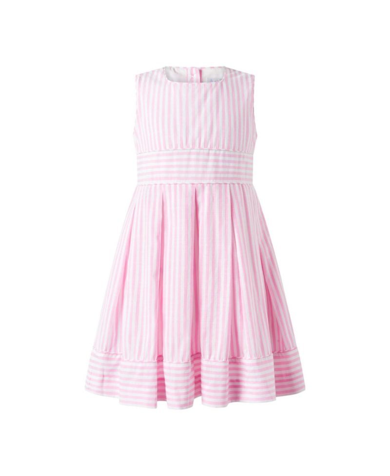 Girls' 2-12 Pastel Oxford Pleated Dress