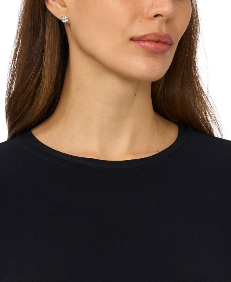 Women's Short-Sleeve Pleated Hem Top