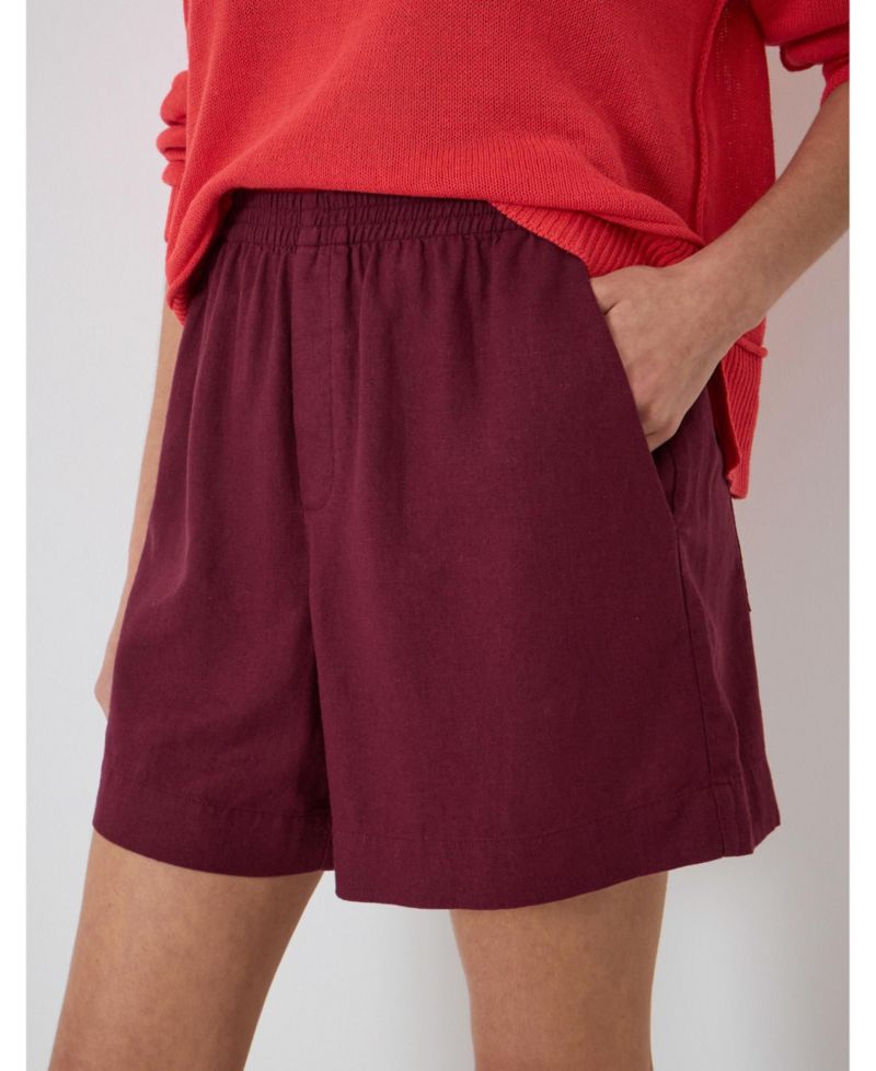 Women's Luce Pull-On Linen-Blend Elastic-Waist Shorts, 5.5" Inseam