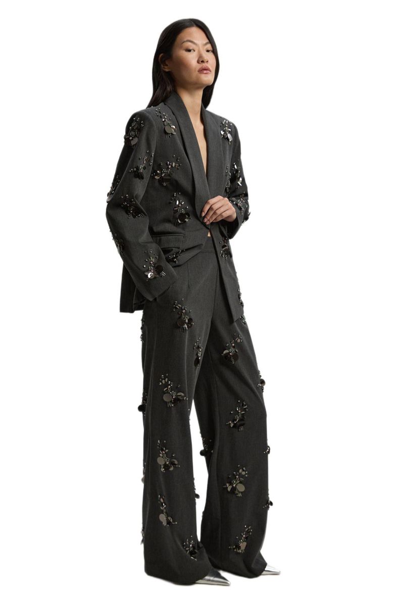 Women's Embellished Single-Breasted Blazer