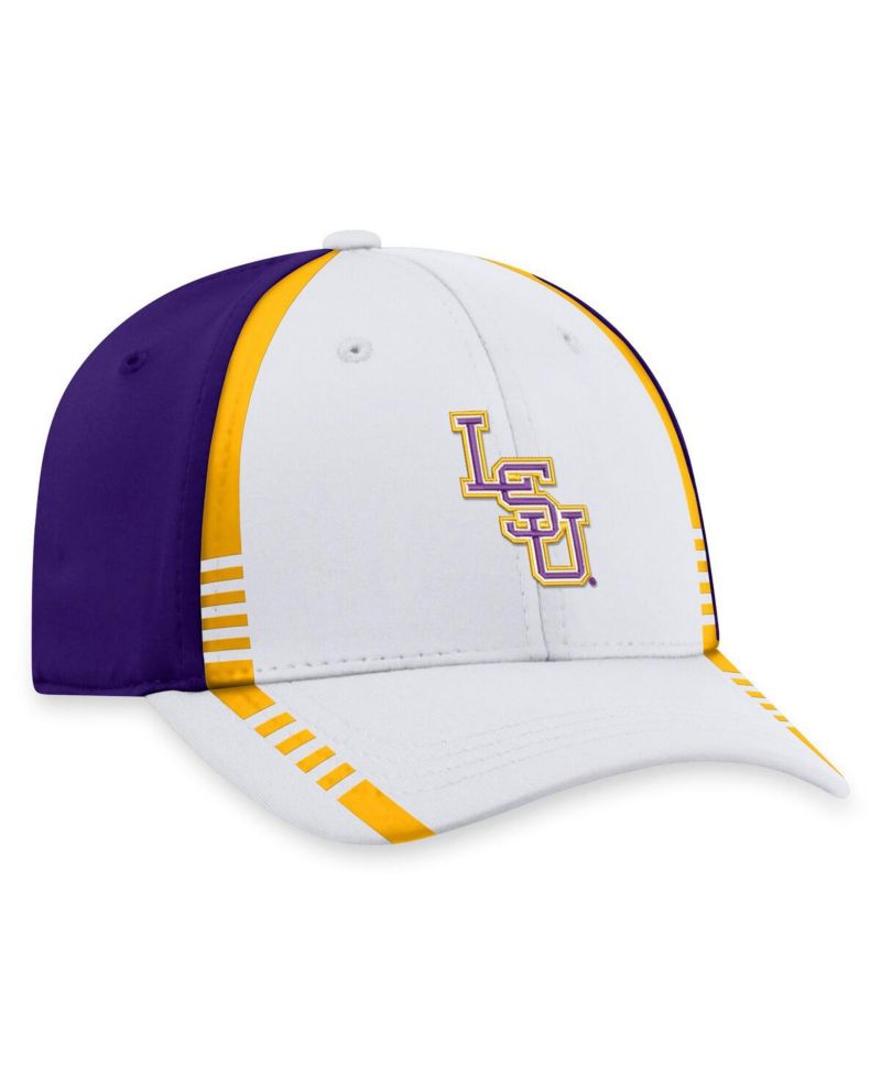 Men's White, Purple LSU Tigers Iconic Flex Hat