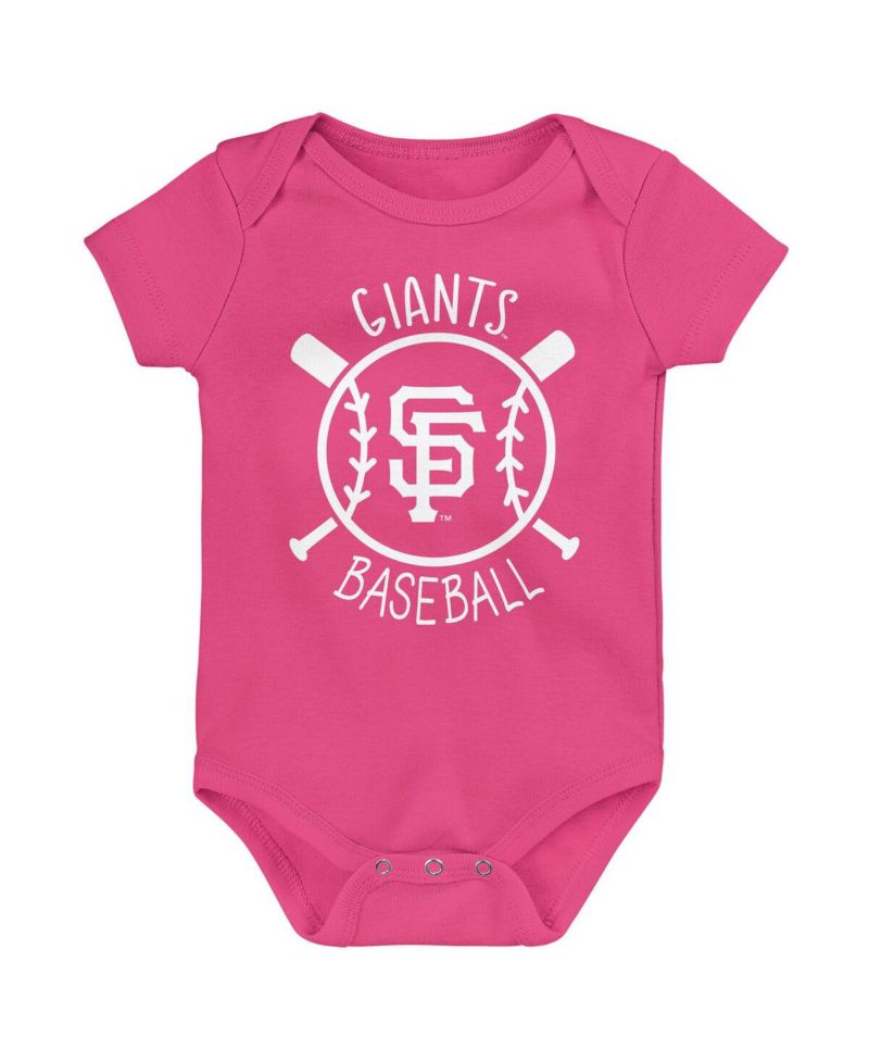Baby Boys and Girls Three-Pack San Francisco Giants Slide Home Bodysuit Set