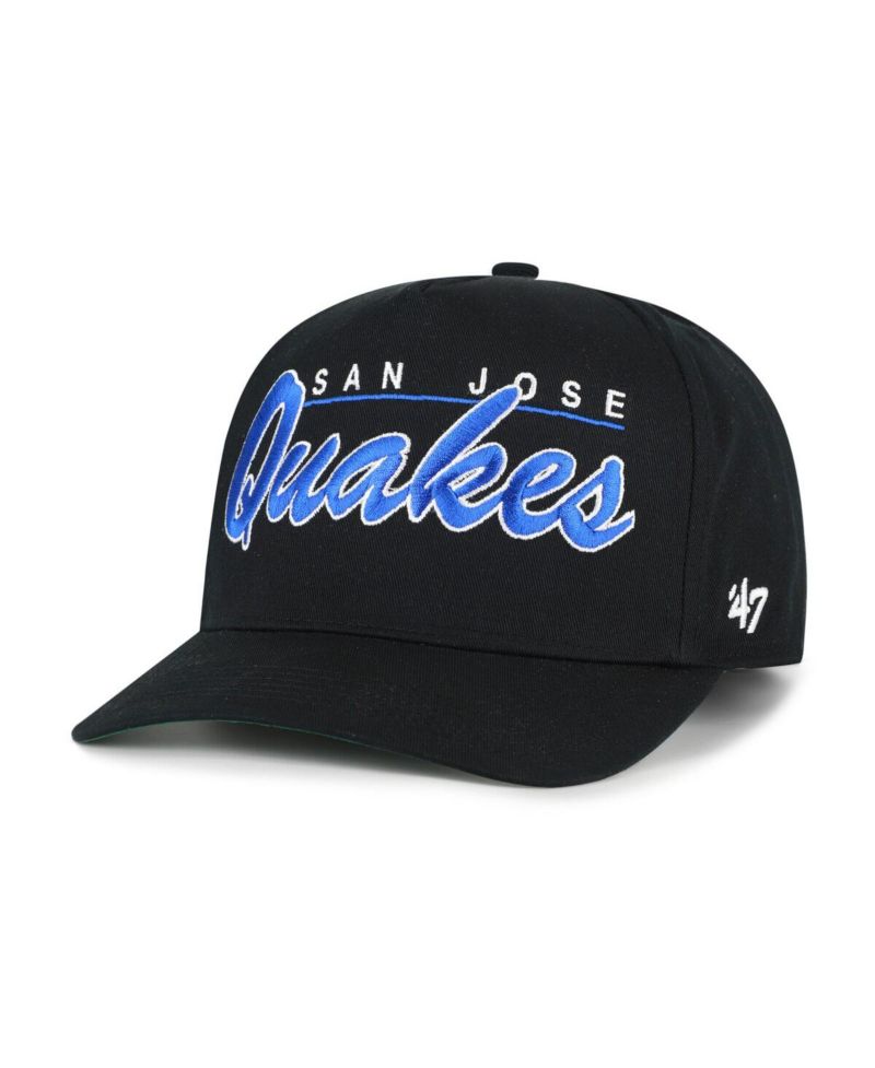 Men's Black San Jose Earthquakes Brush Mark Hitch Adjustable Hat