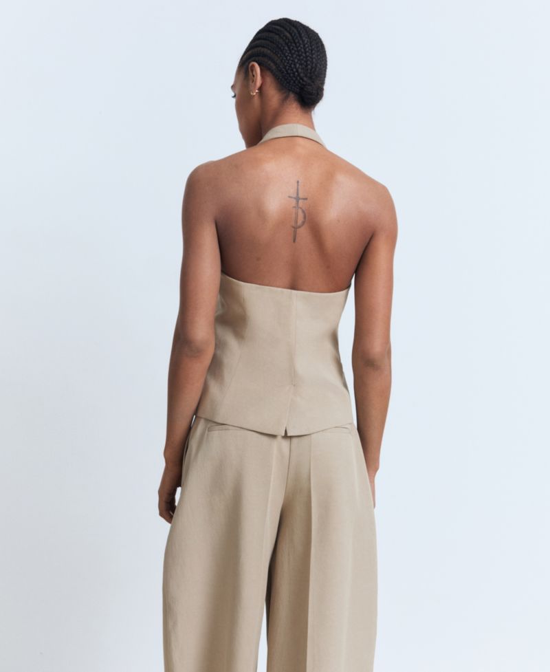 Women's Linen Suit Vest