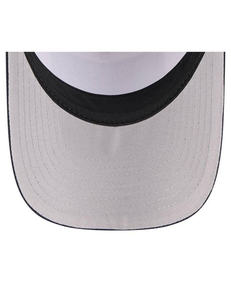 Men's Stone/Navy Houston Astros Text A-Frame Trucker 9FORTY Hat