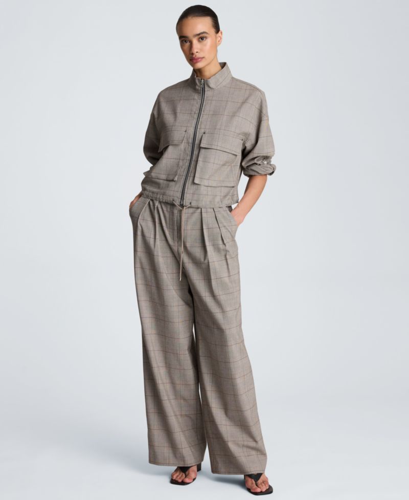 Women's Wide-Leg Double Belt Pants