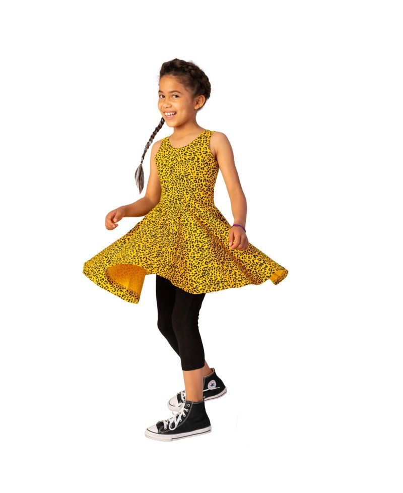 Toddler Girls Fair Trade Organic Cotton Print Sleeveless Twirl Dress