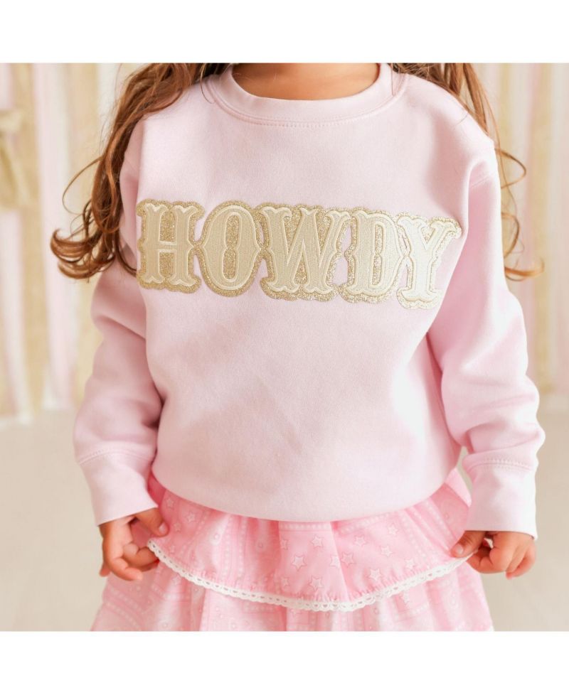 Girl's (5-8) Howdy Patch Western Sweatshirt