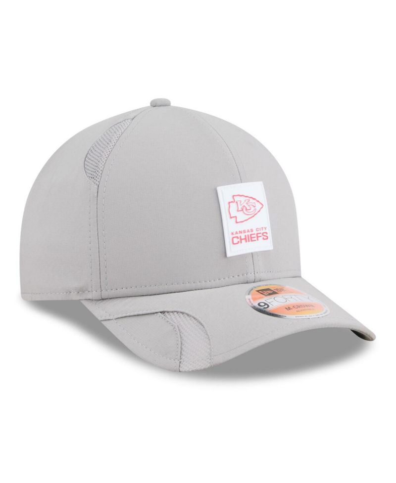 Men's Gray Kansas City Chiefs 2025 Sideline M-Crown 9FORTY Adjustable Hat