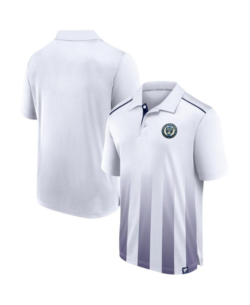 Men's White Philadelphia Union Line Up Fade Polo