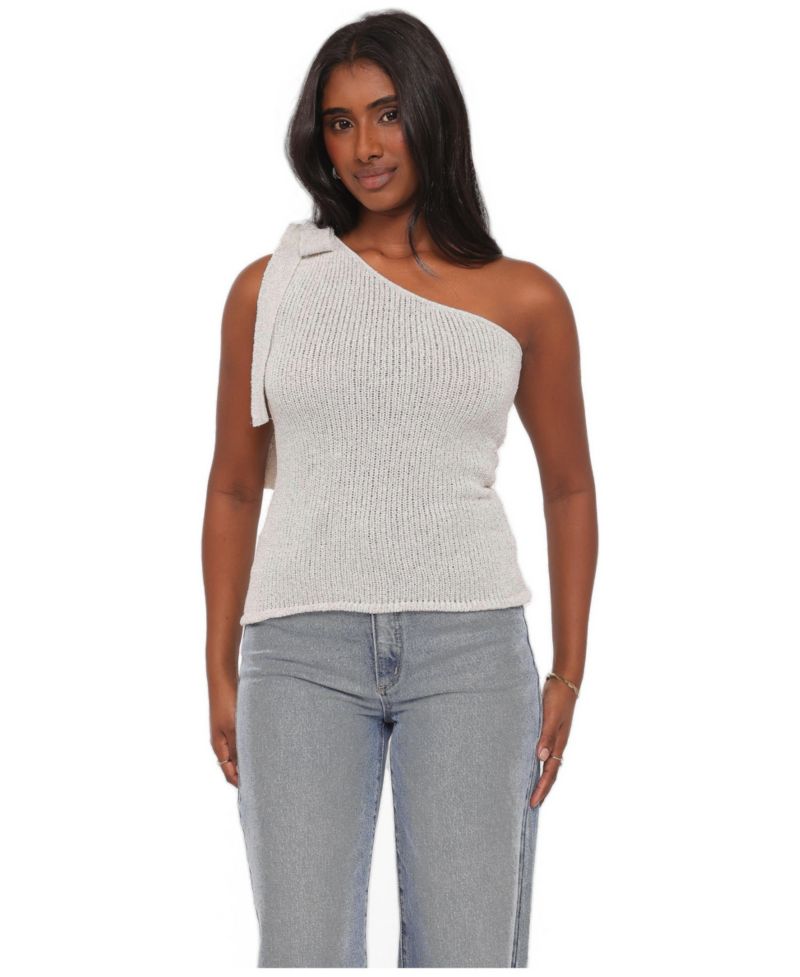 Women's Jutta One-Shoulder Knit Tie-Front Top