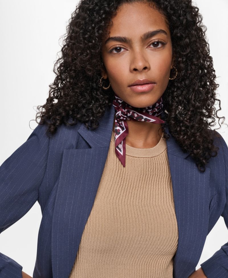 Women's Pinstripe 3/4-Sleeve Blazer