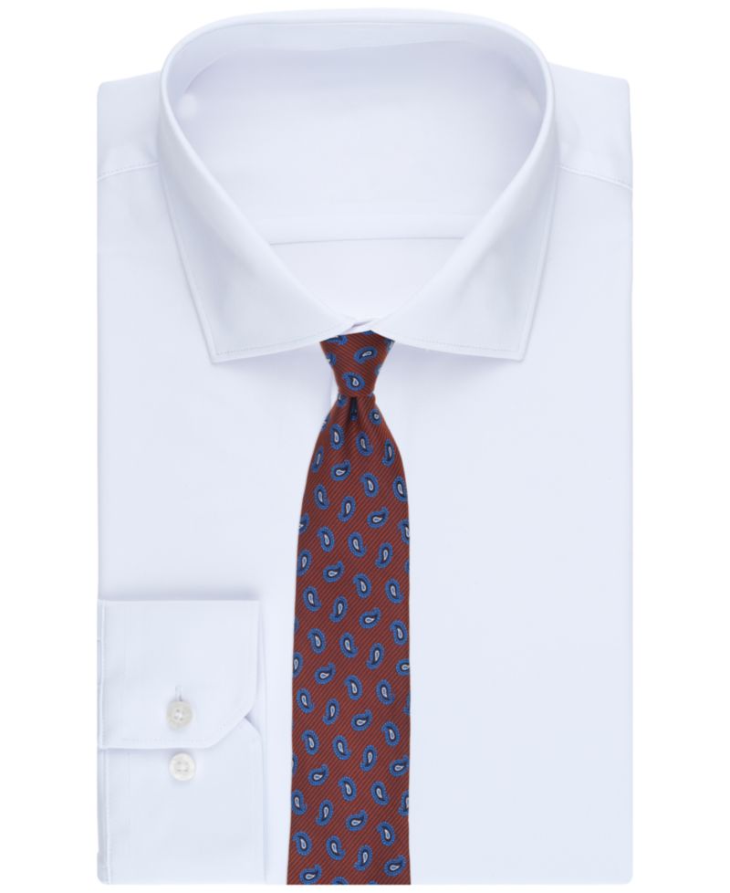 Men's Taunton Tossed Pines Paisley Classic Silk Tie