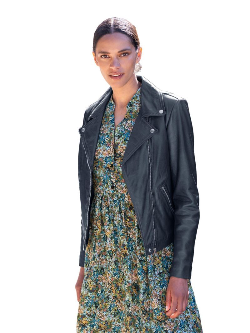 Womens Leather Biker Jacket