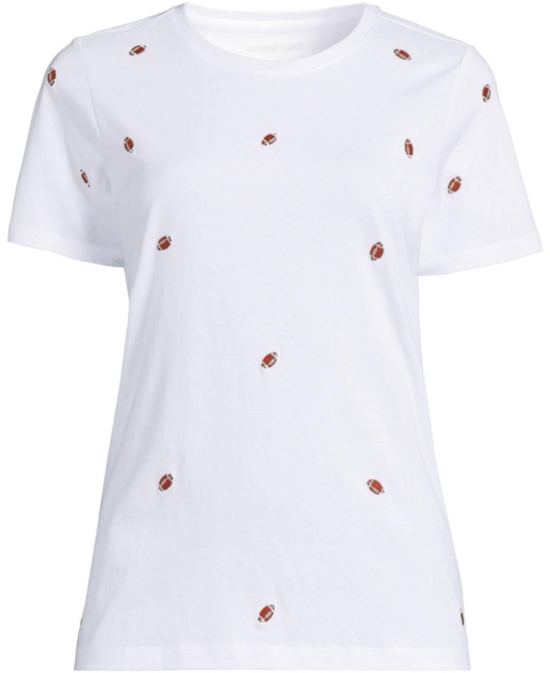 Women's Supima Cotton Embroidered Relaxed-Fit T-Shirt