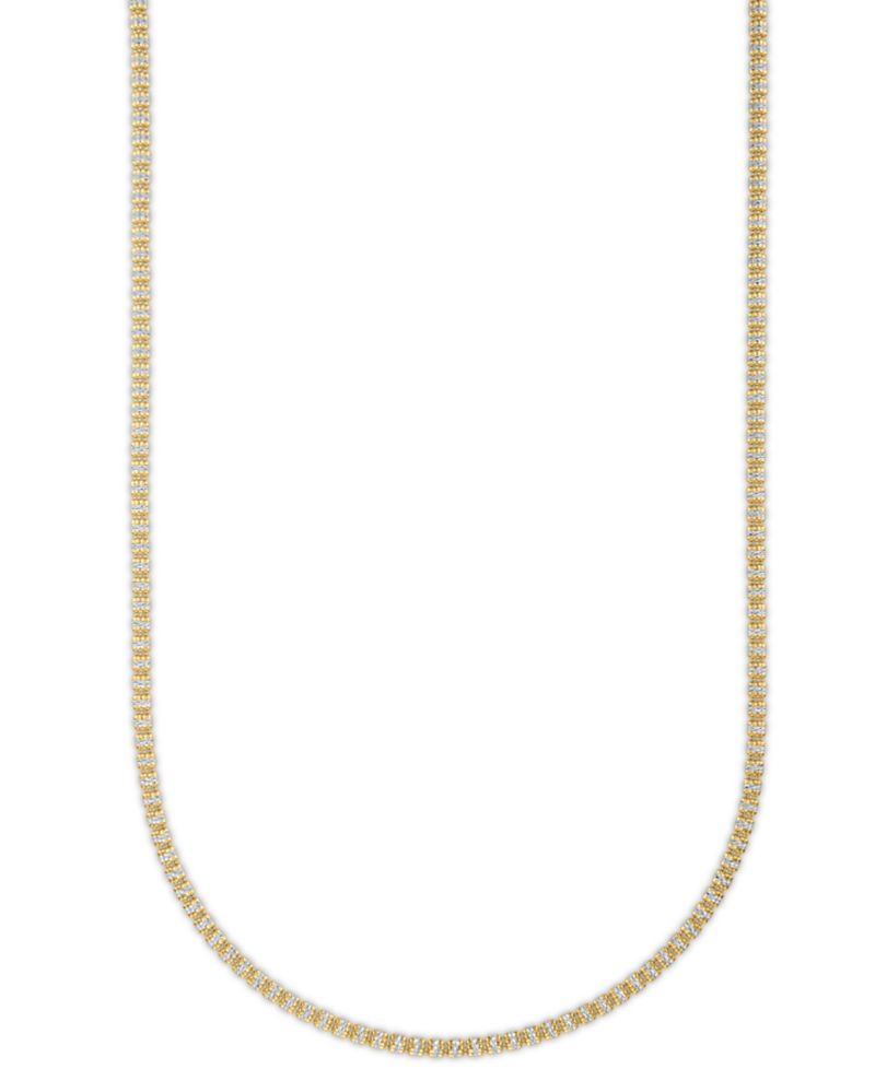 Men's Diamond-Cut Ice Chain Necklace and Bracelet in 14k Gold Over Sterling Silver Collection