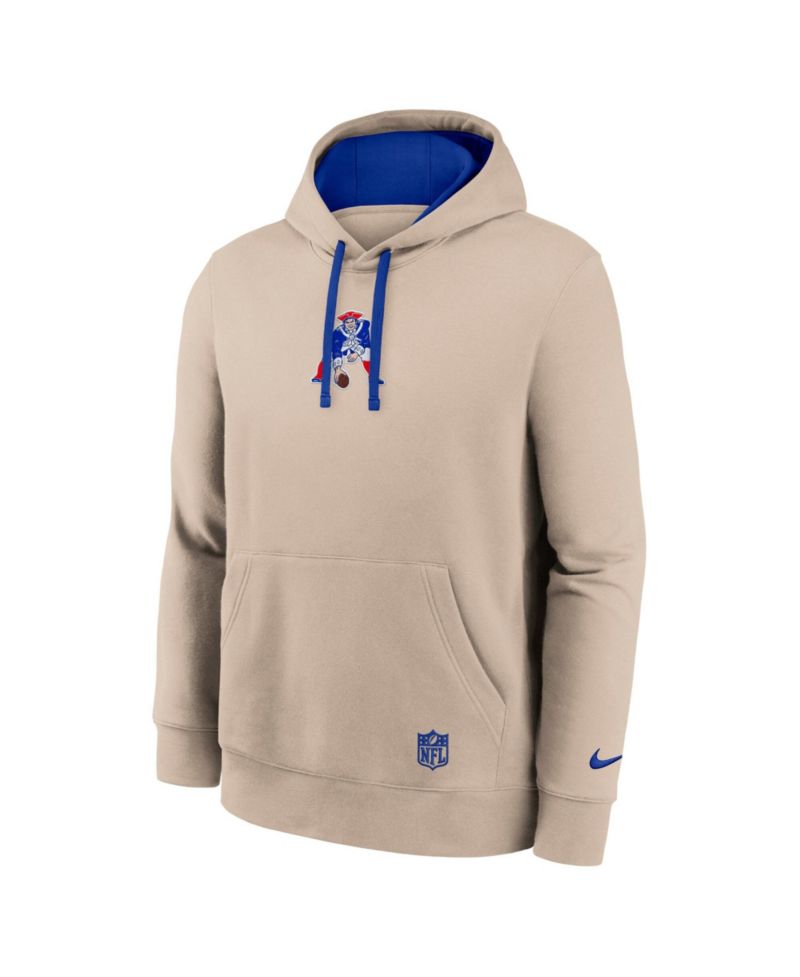 Men's Sand New England Patriots Rewind Club Hoodie