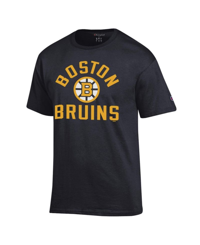 Men's Black Boston Bruins Primary Logo Jersey T-Shirt