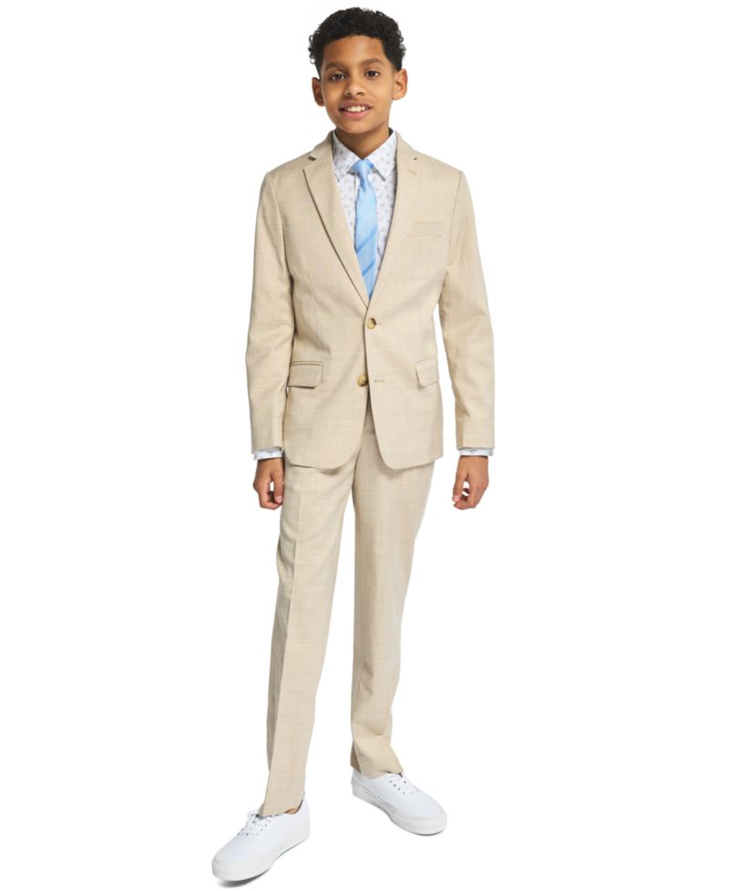 Boys' 8-20 Long-Sleeve Stretch Floral Print Shirt, Modern-Fit Jacket, and Suit Pants