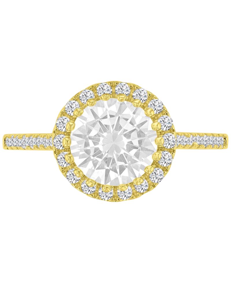 14k Gold-Plated Round Timeless Bridal Ring