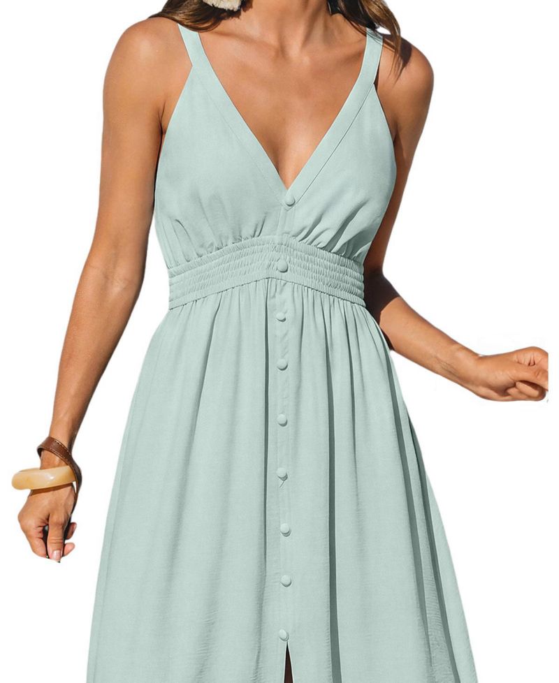 Women's Grand Entrance Green Midi Beach Dress