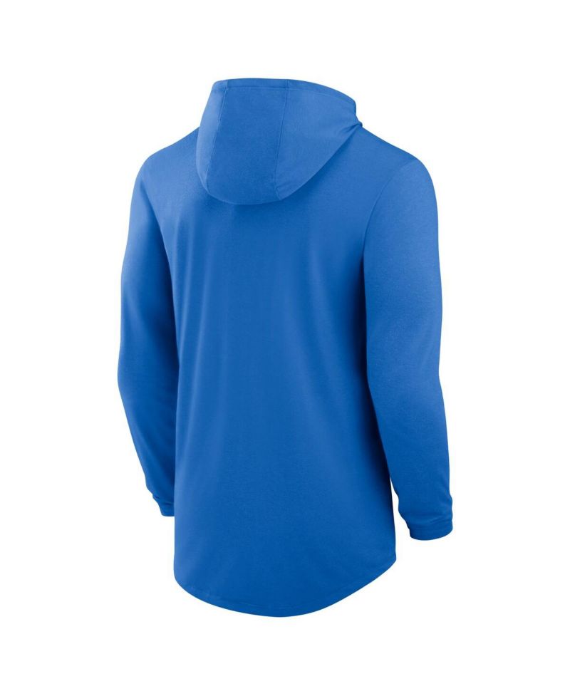 Men's Blue UCLA Bruins Lightweight Performance Long Sleeve Hoodie T-Shirt