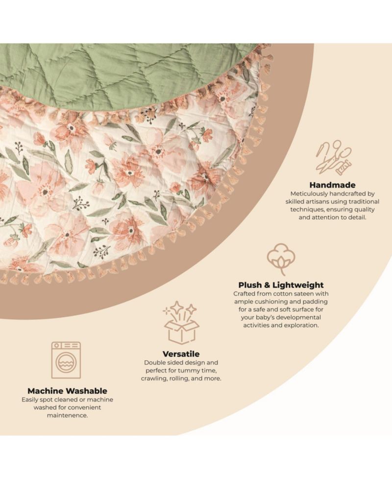 Baby Girls Parker Floral Quilted Playmat