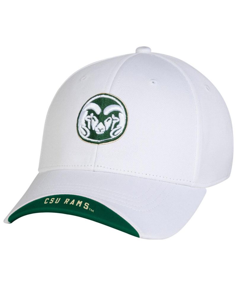Men's White Colorado State Rams Sideline Blitzing Accent Flex Hat