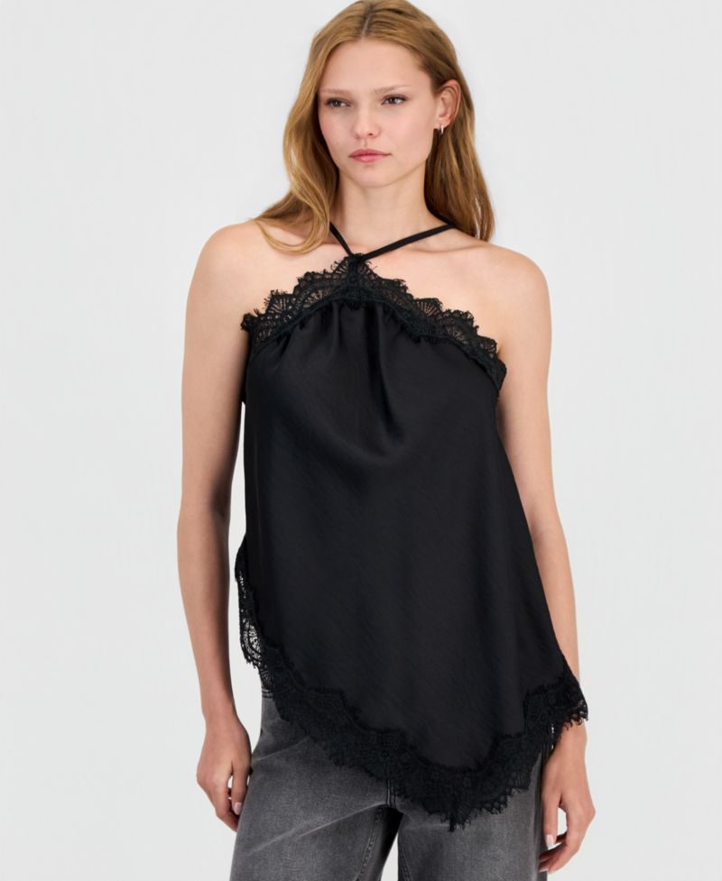 Women's Asymmetrical Satin Top
