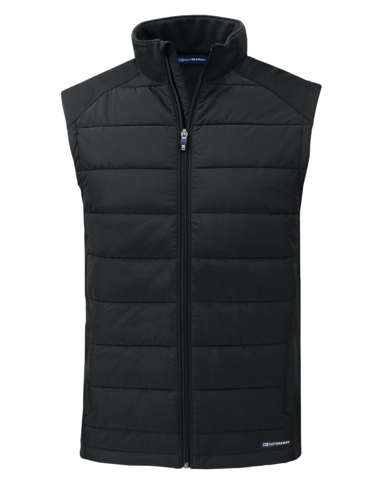 Men's Cutter and Buck Evoke Hybrid Softshell Recycled Full Zip Vest