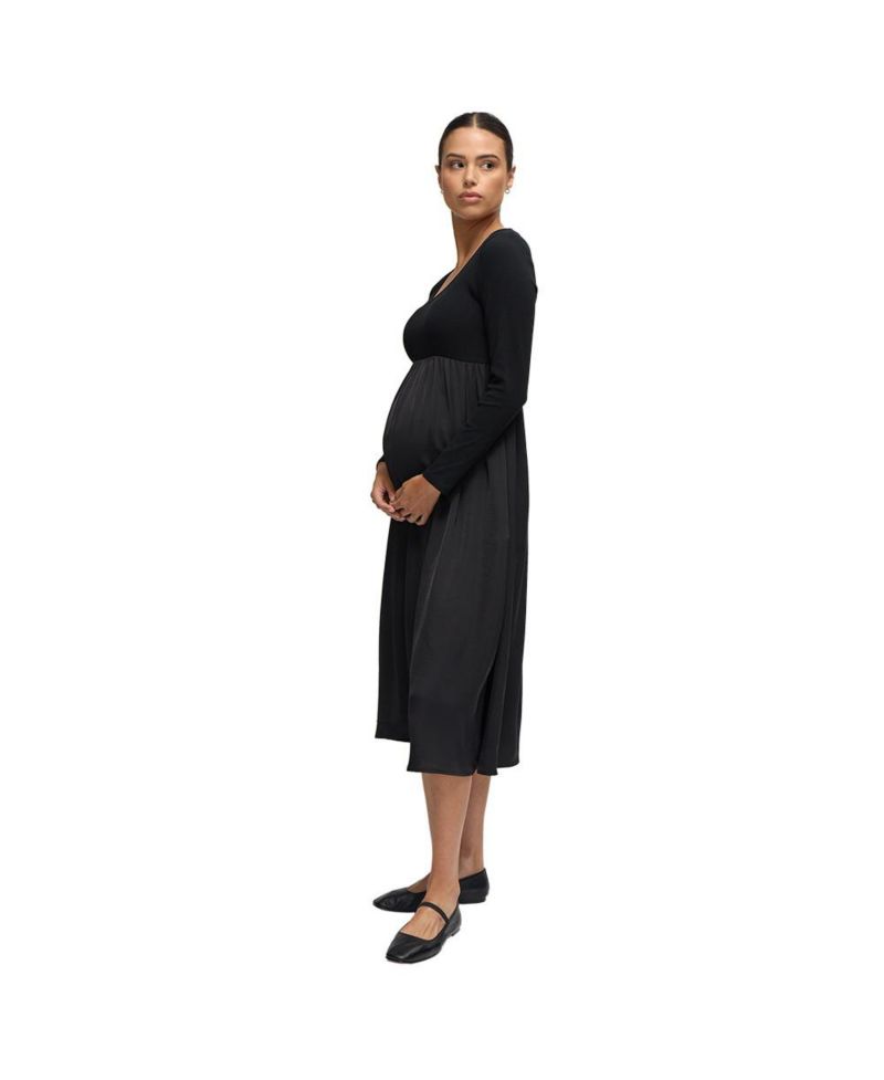 Maternity Ingrid + Isabel Mix Media Midi Dress