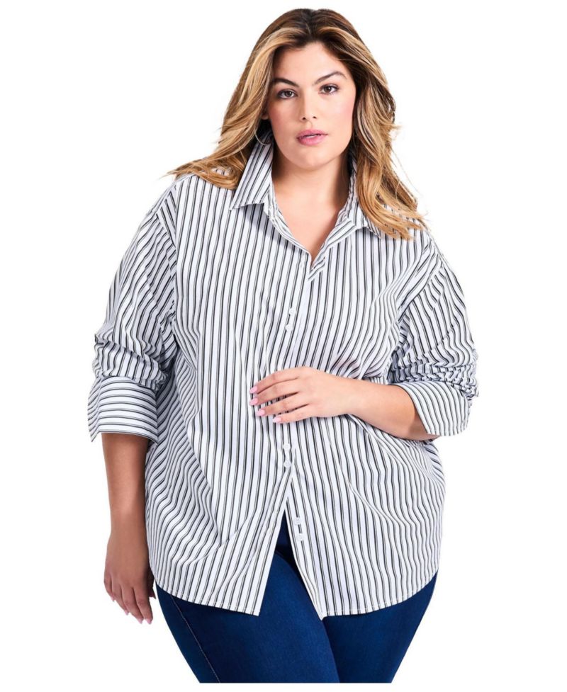 Women's Plus Size Breanna Classic Poplin Shirt