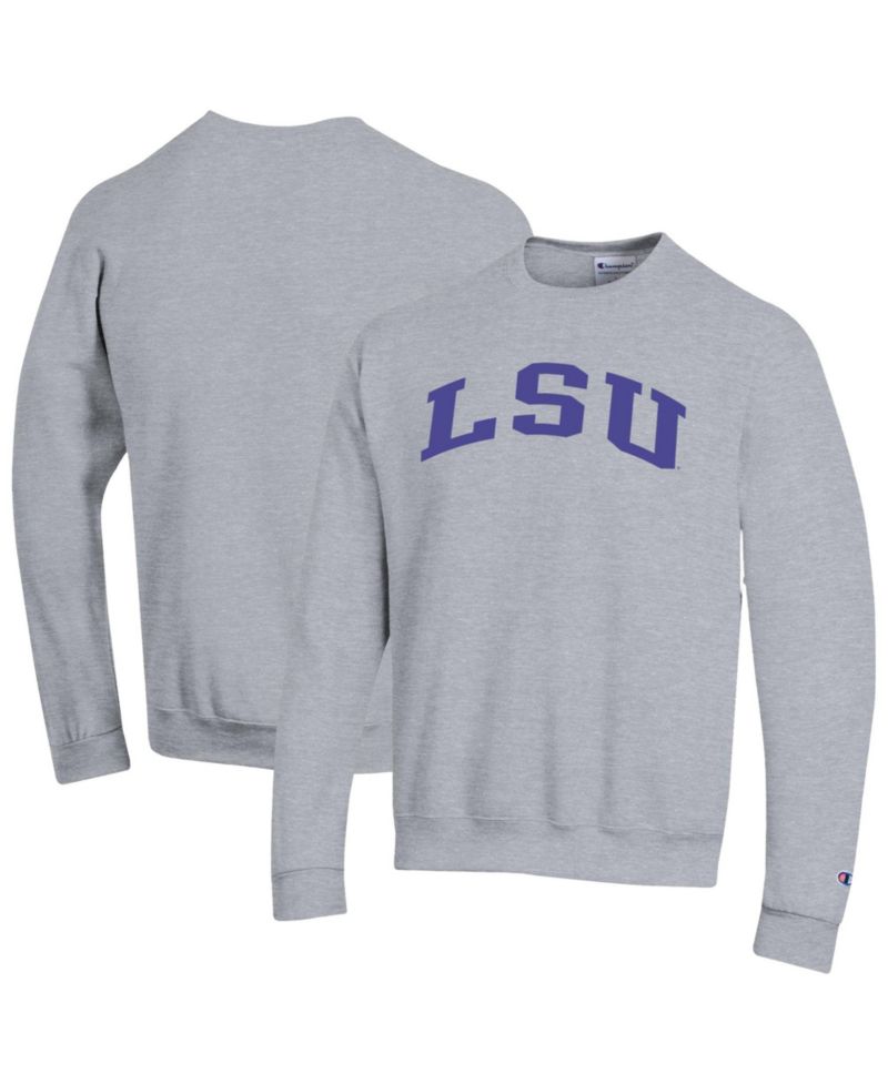 Men's Black LSU Tigers Basic Arch Fleece Pullover Sweatshirt