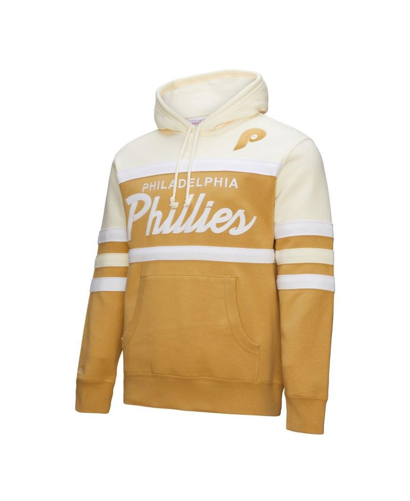 Men's Tan/Cream Philadelphia Phillies Head Coach Pullover Hoodie