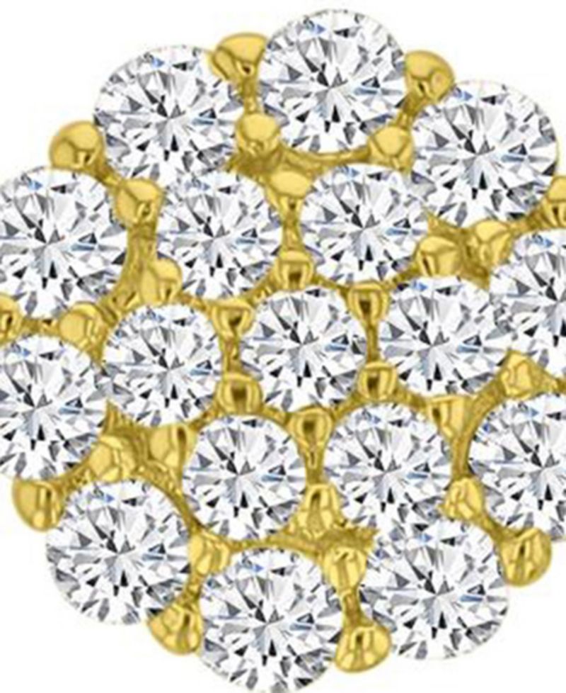 14k Gold-Plated Delicate Halo Stud Earrings