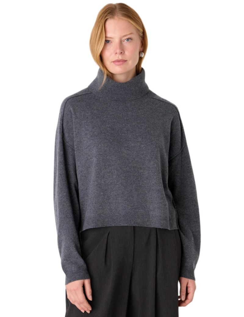 Women's Wool Cowl Neck Knit Sweater