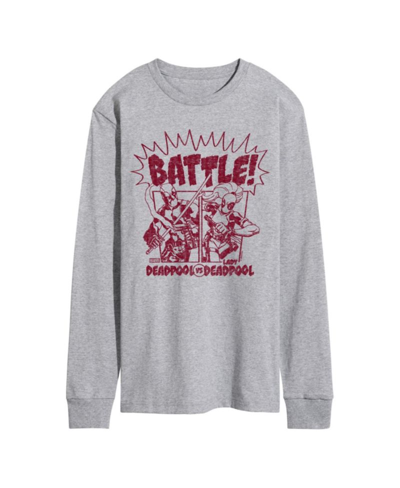 Men's Deadpool Battle Long Sleeve T-Shirt