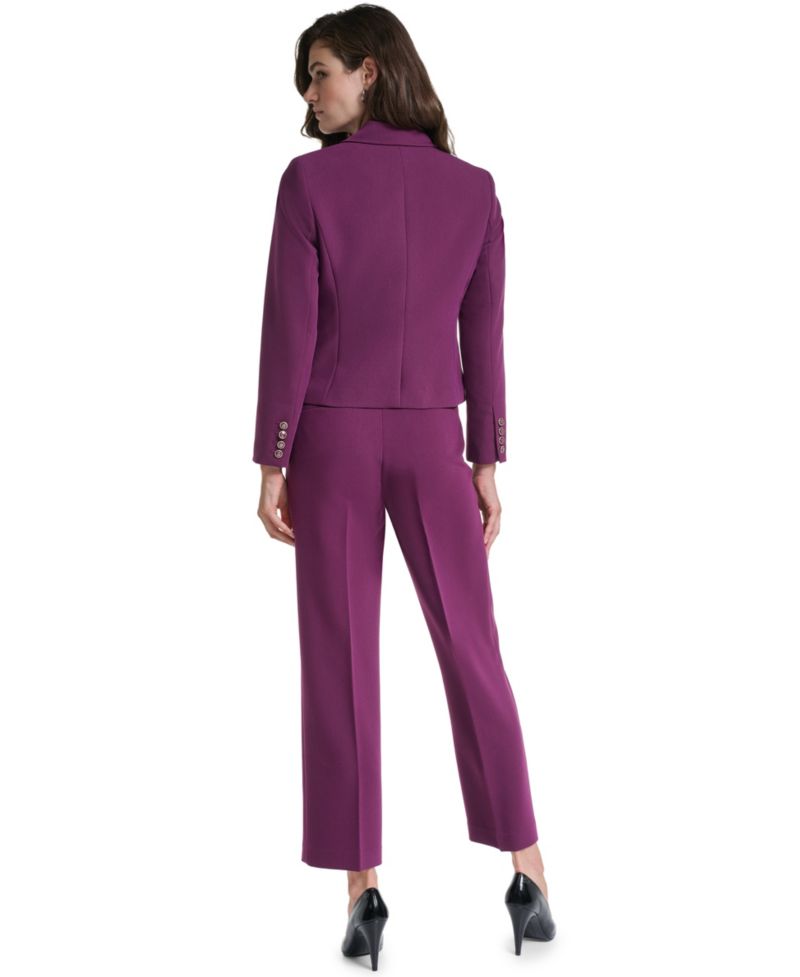 Petite Cropped Single-Button Blazer
