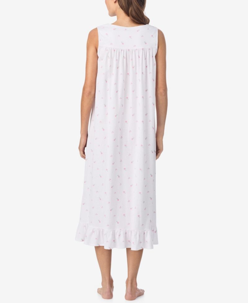 Women's Sleeveless Cotton Jersey Knit Long Nightgown