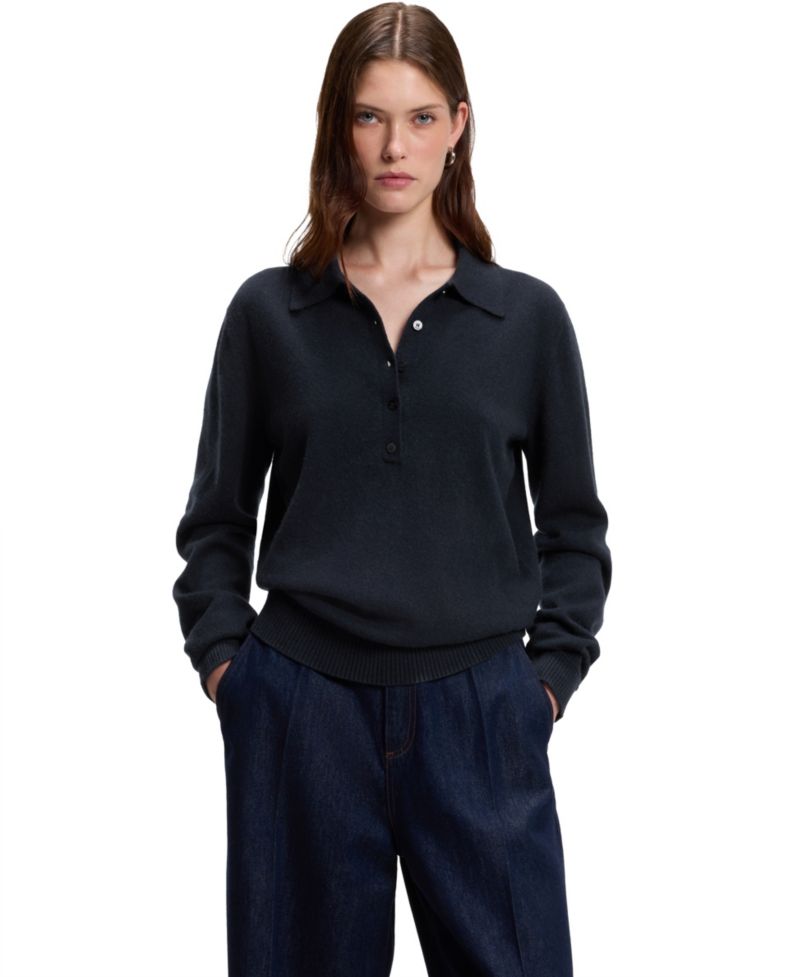 BOSS by Women's Cashmere Polo Sweater