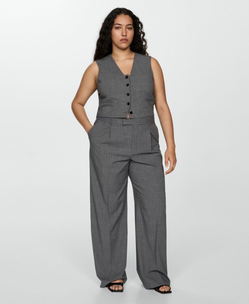 Women's Pinstriped Suit Vest