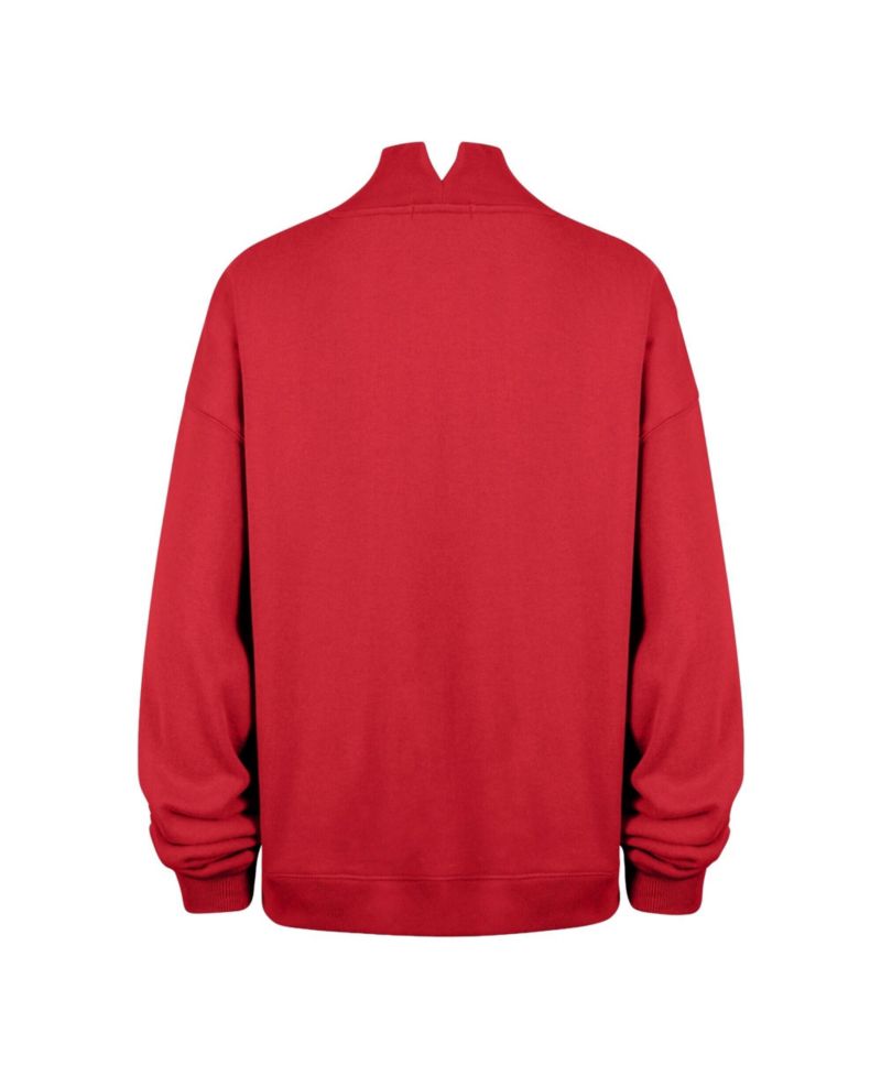 Women's Kansas City Chiefs Vantage Oversized Mock Neck Sweatshirt